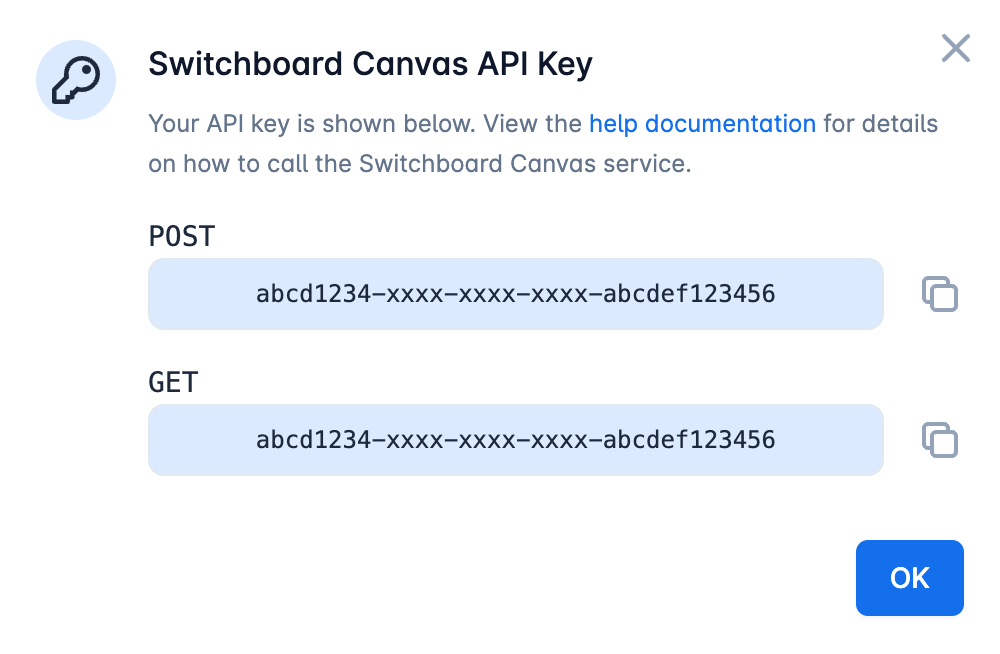 GET and POST API Keys